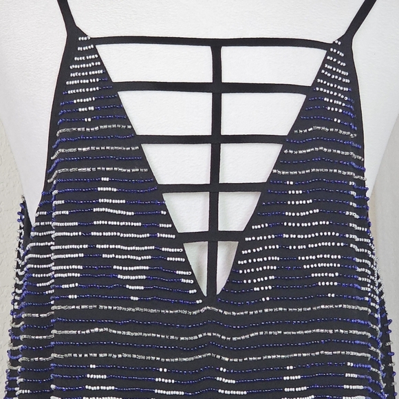 NWT Parker Lola Mini Beaded Dress SZ L ORG $237 - Picture 5 of 15